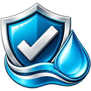 Shield and checkmark icon representing professional water treatment expertise