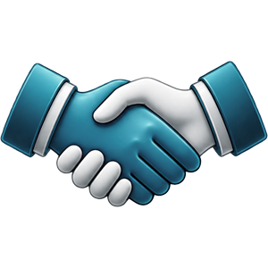 Handshake icon representing reliable water treatment service and customer support